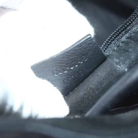 💎 GUCCI 💎 LEATHER SHOULDER BAG PURSE BLACK CLASIC AUTHENTIC 001 3748 001988 - Picture 13 of 14